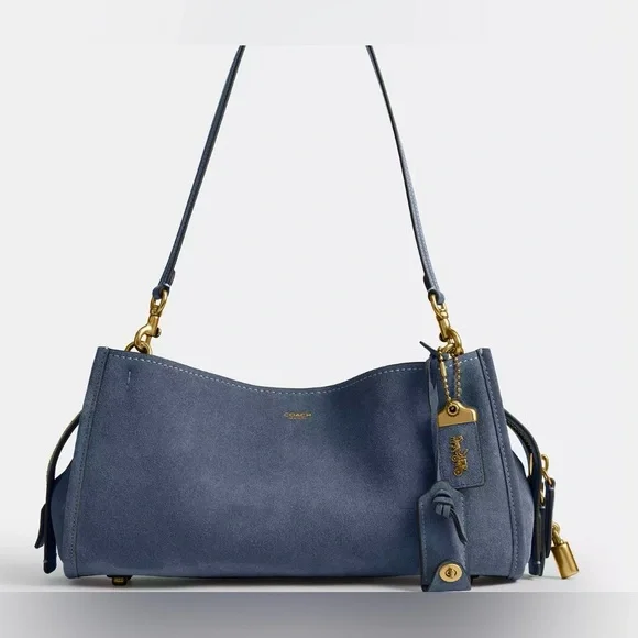 Coach Rogue Bag 34 - Brass Light Denim UU - Picture 1 of 5